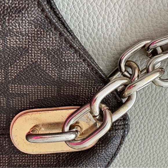 Michael Kors Brown Shoulder Bag with Signature Monogram - Picture 10 of 16